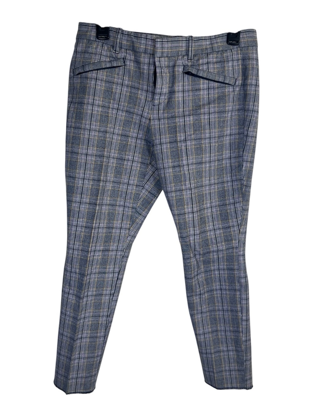 Gap Skinny Ankle Career Pants Gray Plaid Check w/ front zip pockets Wome Size 8
